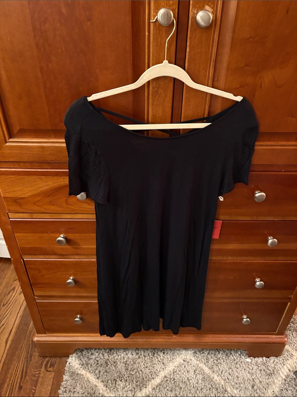 Mossimo Supply Co. Black Short Sleeve Crossback Dress